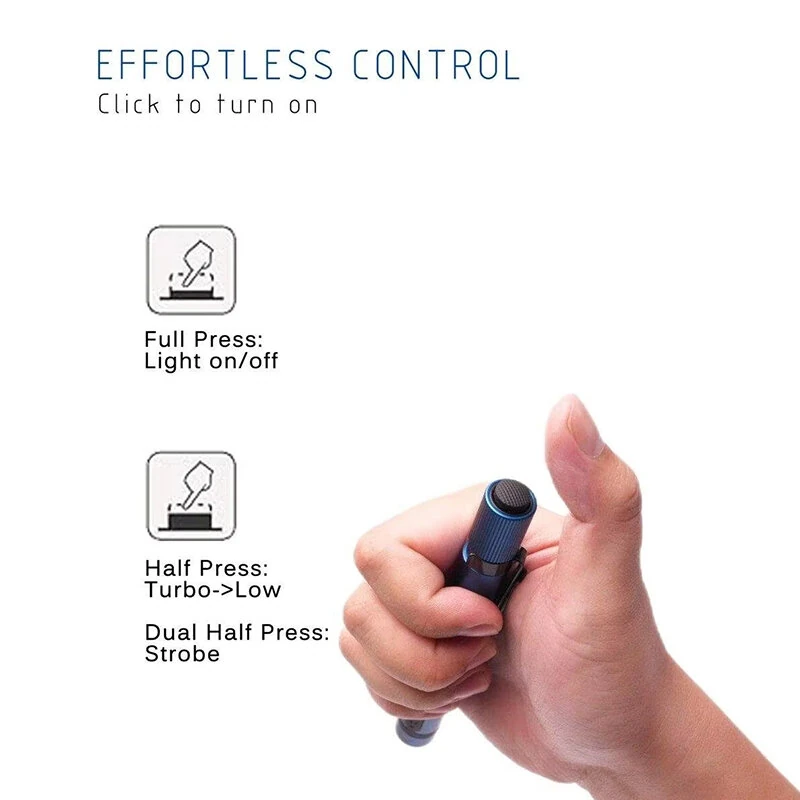 Niwalker NWG10 650 Lumen USB Rechargeable LED Penlight EDC Pocket Flashlight with Bidirectional Clip — view 4