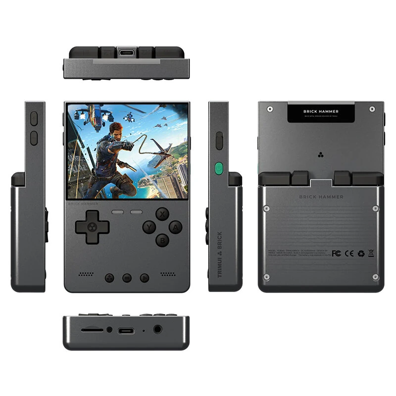 [No Card] TRIMUI Brick Hammer 3.2-inch Screen Handheld Gaming Console Allwinnder A133plus Quad-core Open-Source System Video Game Player Support WiFi & bluetooth Built-in Dual Stereo Speakers 3000mAh Rechargeable Retro Game Console — view 10
