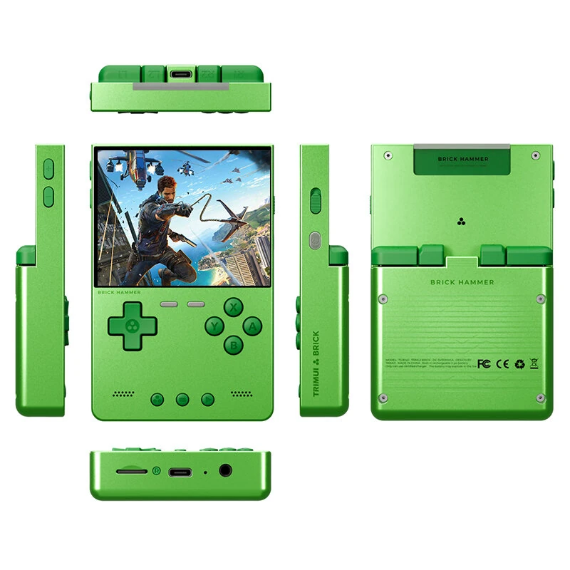 [No Card] TRIMUI Brick Hammer 3.2-inch Screen Handheld Gaming Console Allwinnder A133plus Quad-core Open-Source System Video Game Player Support WiFi & bluetooth Built-in Dual Stereo Speakers 3000mAh Rechargeable Retro Game Console — view 8