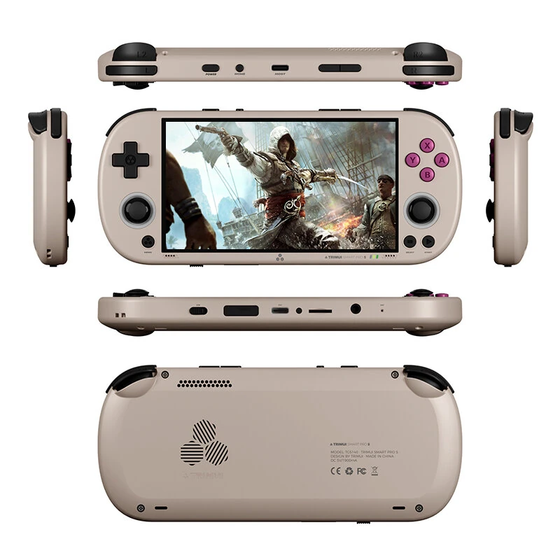 [No Card] TRIMUI Smart Pro S Handheld Game Console 4.96-inch IPS Screen Open Source Linux System Octa-core Support WiFi6 & BT5.4 Retro Game Player with RGB Light TMR Dual Hall Joysticks 5000mAh Battery Gamer Console — view 8