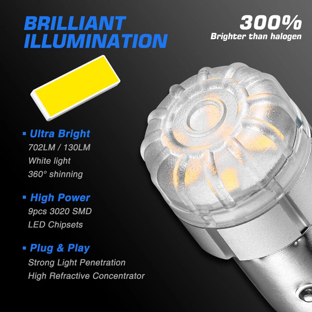 NOVSIGHT 12V 1157 5W LED Light Bulb 350LM Brake Light Bulb for Tail Light 3020SMD Reverse Turn Signal Light — view 5