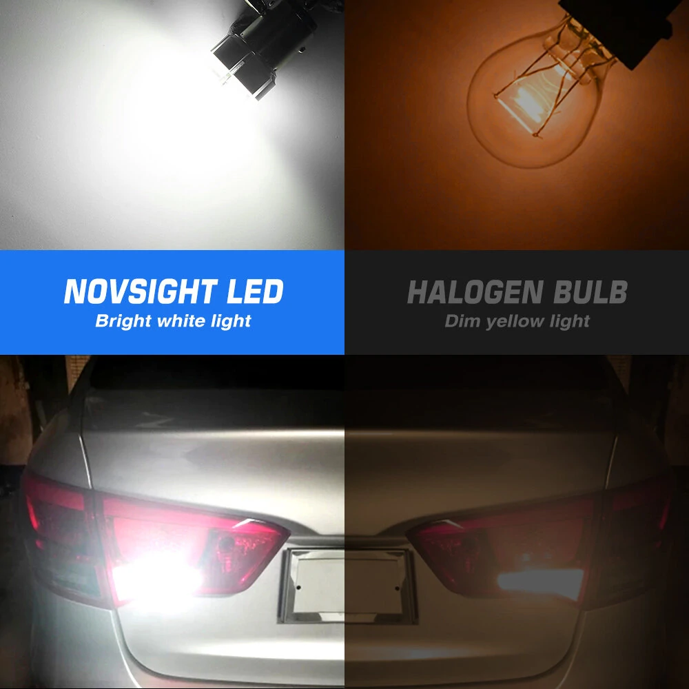 NOVSIGHT 12V 1157 5W LED Light Bulb 350LM Brake Light Bulb for Tail Light 3020SMD Reverse Turn Signal Light — view 7
