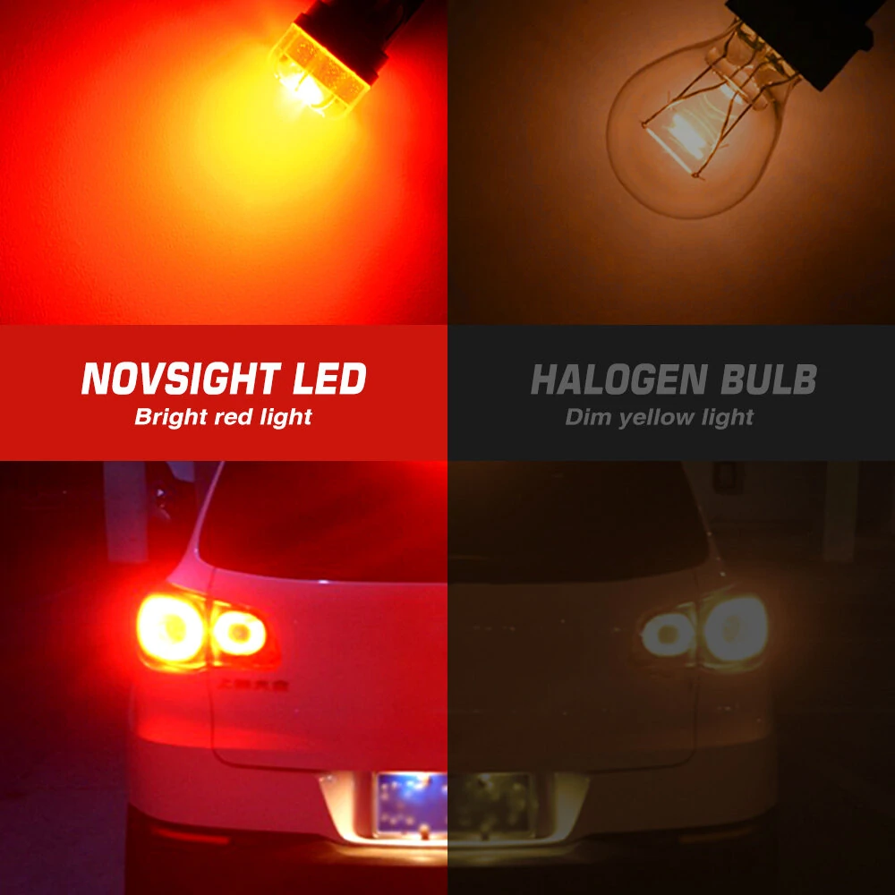 NOVSIGHT 12V T10 Pair Car LED Light Bulbs 2W Tail Light Bulbs 188LM High Brightness 3020SMD for Turn Signal Lights — view 9