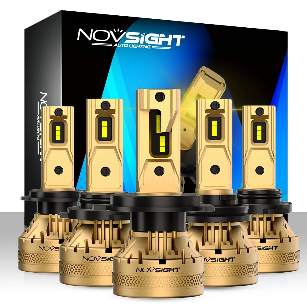 NOVSIGHT A500-N37Y 9005/9006/9007/9012/D/H1/H3/H4/H7/H11/H13 LED Headlight Bulb 120W Pair 22000LM Automotive Headlights High Brightness Bulbs