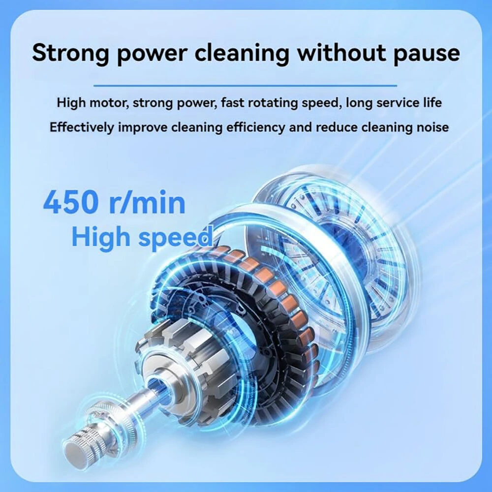 NovuLife Cordless Electric Spin Scrubber with 9 Replacement Head Dual Speed Electric Brush for Cleaning Power Bathroom Scrubber for Bathtub Tile Floor — view 7