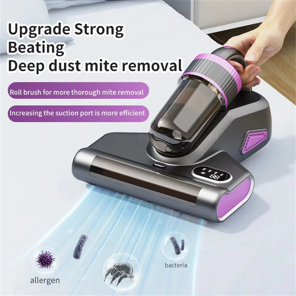 NovuLife Wireless Mite Removal Vacuum Cleaner 15Kpa Powerful Suction with UV Sterilization for Mattress & Sofa — view 3