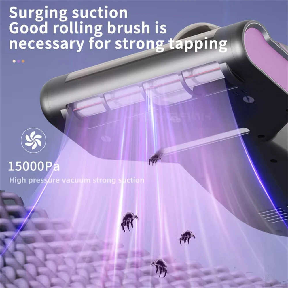NovuLife Wireless Mite Removal Vacuum Cleaner 15Kpa Powerful Suction with UV Sterilization for Mattress & Sofa — view 5