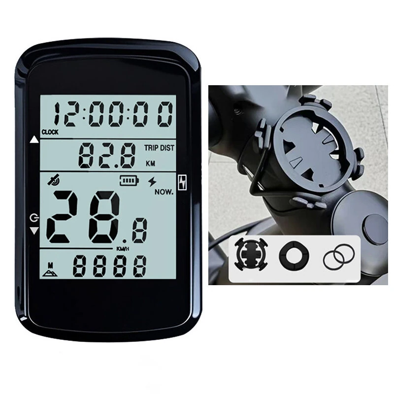 OFFBONDAGE 2.4-inch GPS Wireless Bicycle Computer 5-Star Positioning Type-C Charge Cycle Speedometer Digital Stopwatch Bike Odometer for Road MTB — OFFBONDAGE