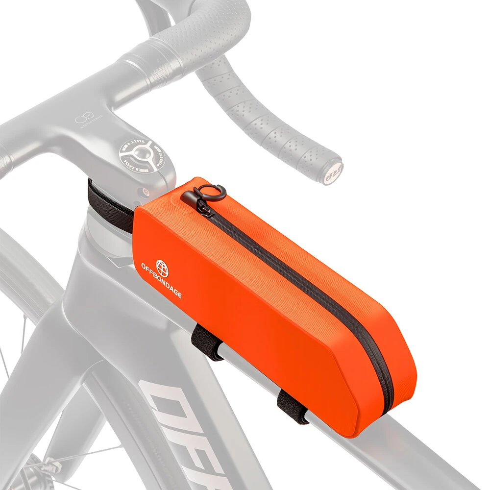OFFBONDAGE 2L Waterproof Bicycle Top Tube Bag Convenient Zipper Large capacity Bike Front Frame Bag with Bolt Belt for MTB Riding — OFFBONDAGE