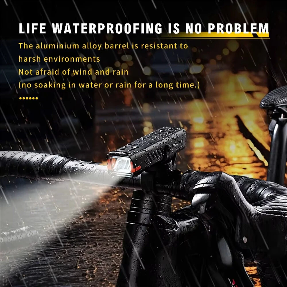 OFFBONDAGE 350LM Bicycle Headlight Digital Display Power Lightweight Waterproof Aluminum Alloy Strong Flashlight Type-C Charging Bike Front Light for MTB Outdoor Night Riding Safety — view 7