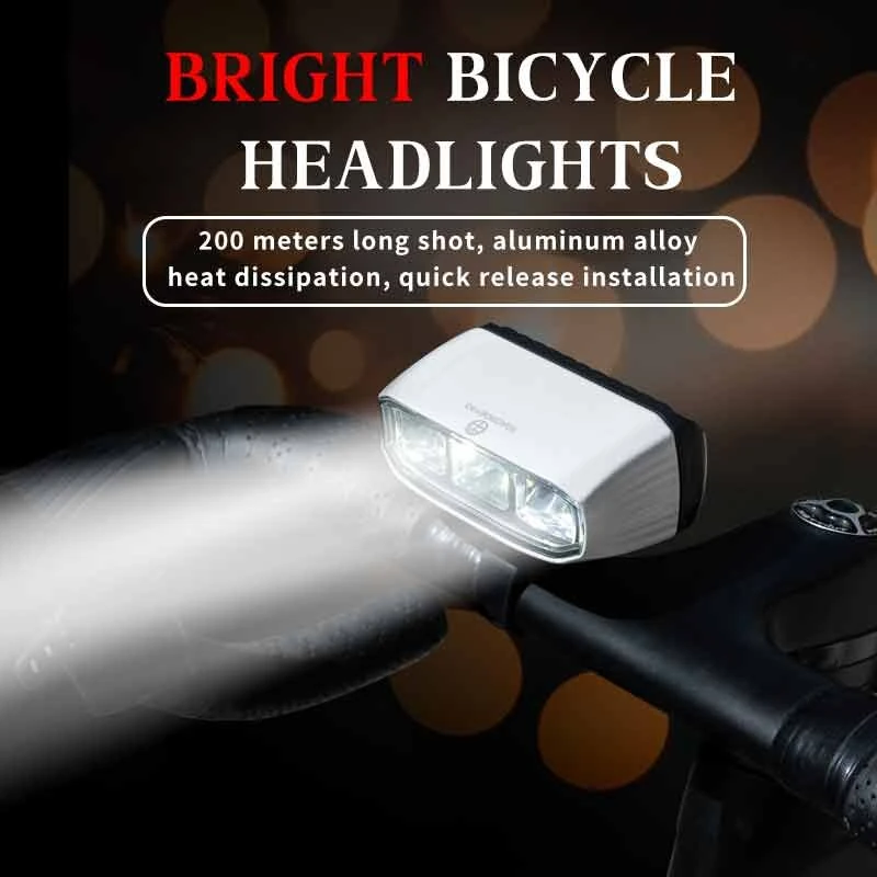 OFFBONDAGE Wireless Remote Control Bicycle Headlight 200 Meter Long Throw Portable Aluminum Alloy Waterproof Type-C Charging Bike Front Light for Outdoor MTB Night Riding Safety — view 3
