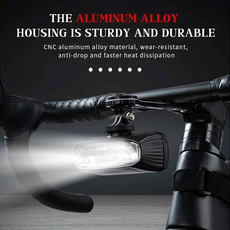 OFFBONDAGE Wireless Remote Control Bicycle Headlight 200 Meter Long Throw Portable Aluminum Alloy Waterproof Type-C Charging Bike Front Light for Outdoor MTB Night Riding Safety — view 6