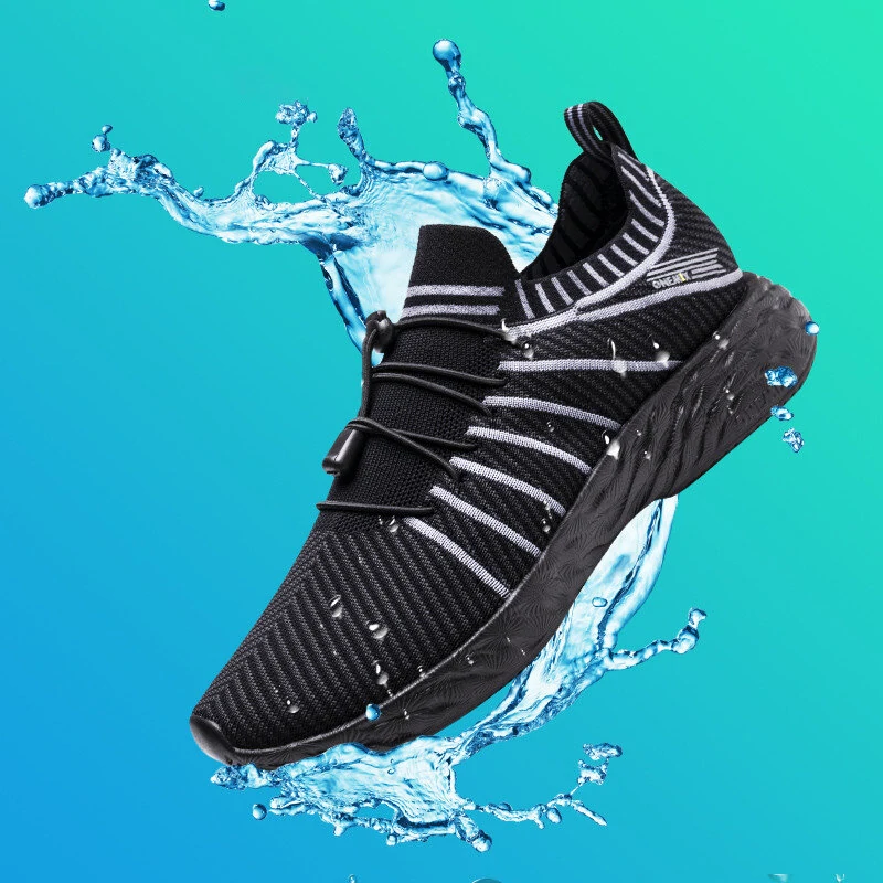 ONEMIX Water Resistance Sneakers All Direction Strong Waterproof Tech Anti-fouling Quick Cleaning Breathable Lightweight Sports Shoes   for Outdoor Climbing Hiking Cycling — view 5