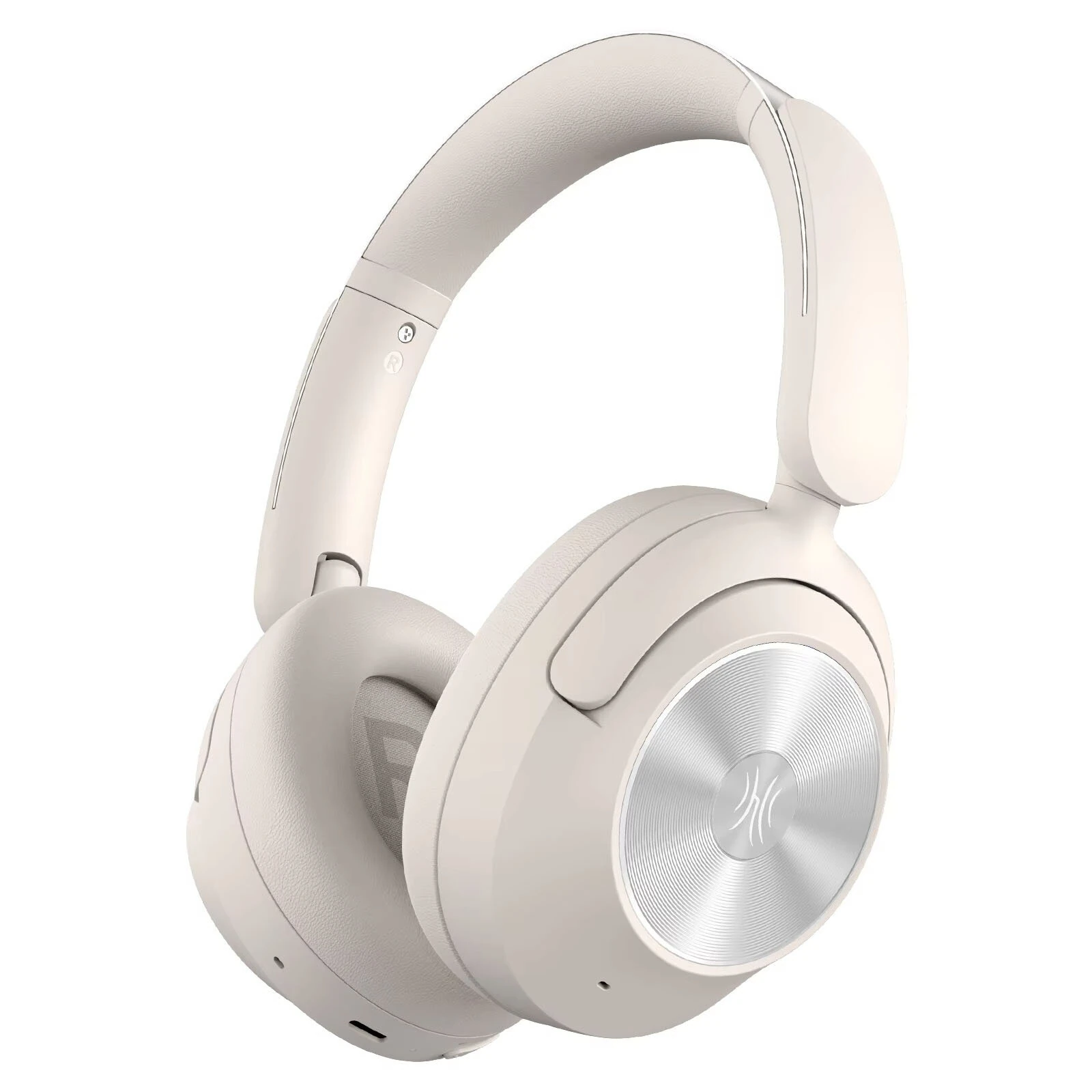Oneodio Focus A6 Wireless Headset Bluetooth V6.0 Headphones -48dB Dual Active Noise Cancelling 5-mic ENC AI Call Noise Reduction 40mm HiFi Driver 3D Spatial Sound 75H Playtime Support Wired Connection Low Latency Over-Ear Headphones — view 3