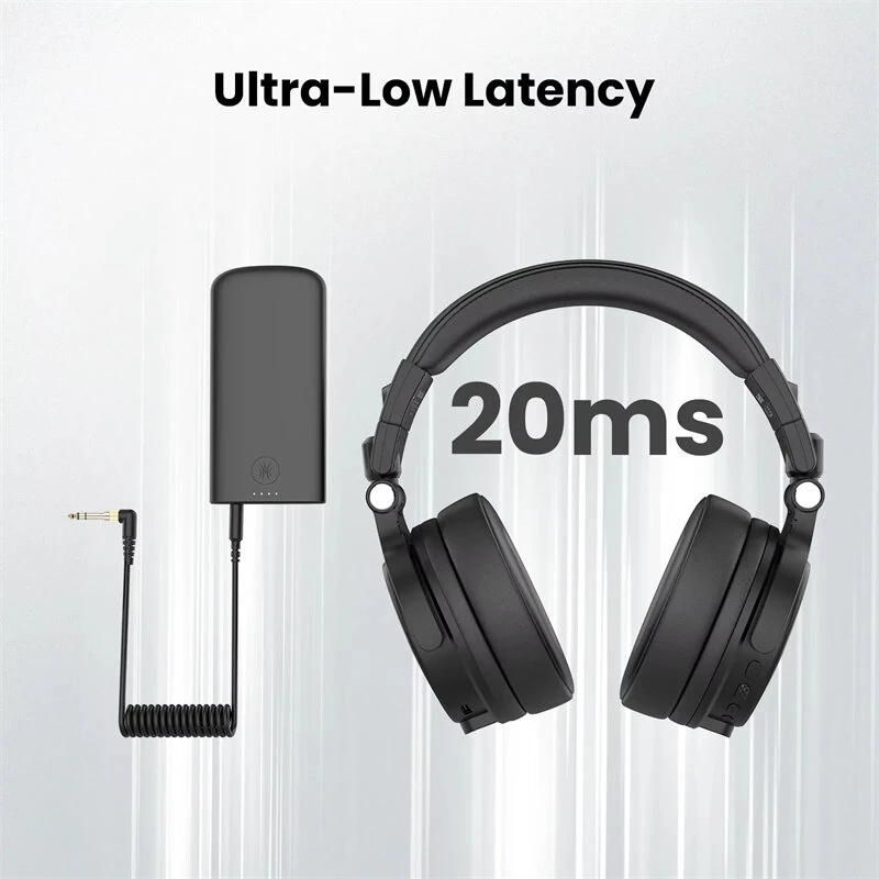 OneOdio Studio Max1 bluetooth Headset Wireless DJ Headphone 50mm Large Dynamic Speaker LDAC Dual Hi-Res Audio HD Dual-Mic ENC Call Noise Cancelling 120H Battery Life 3.5mm 6.35mm Dongle Mode Music Headphones — view 6