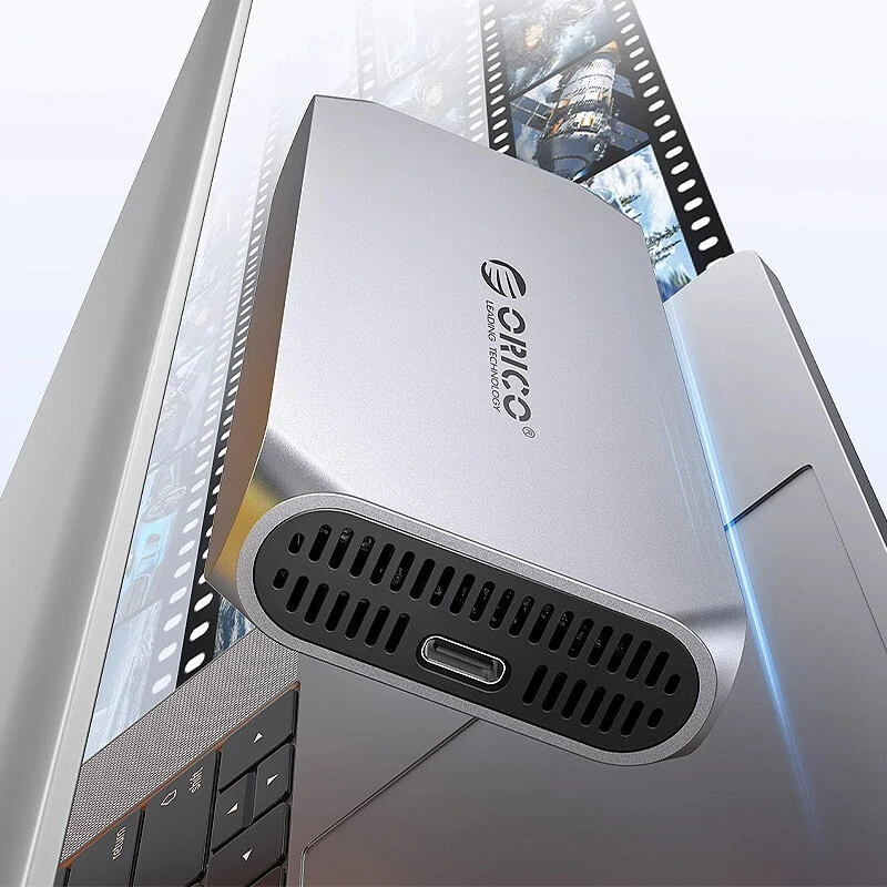 ORICO 8TB USB4 40Gbps Enclosure with Cooling Fan PCIe4.0 NVME Enclosure Aluminum Compatible Thunderbolt 3/4 for Mac PC Computer — view 3