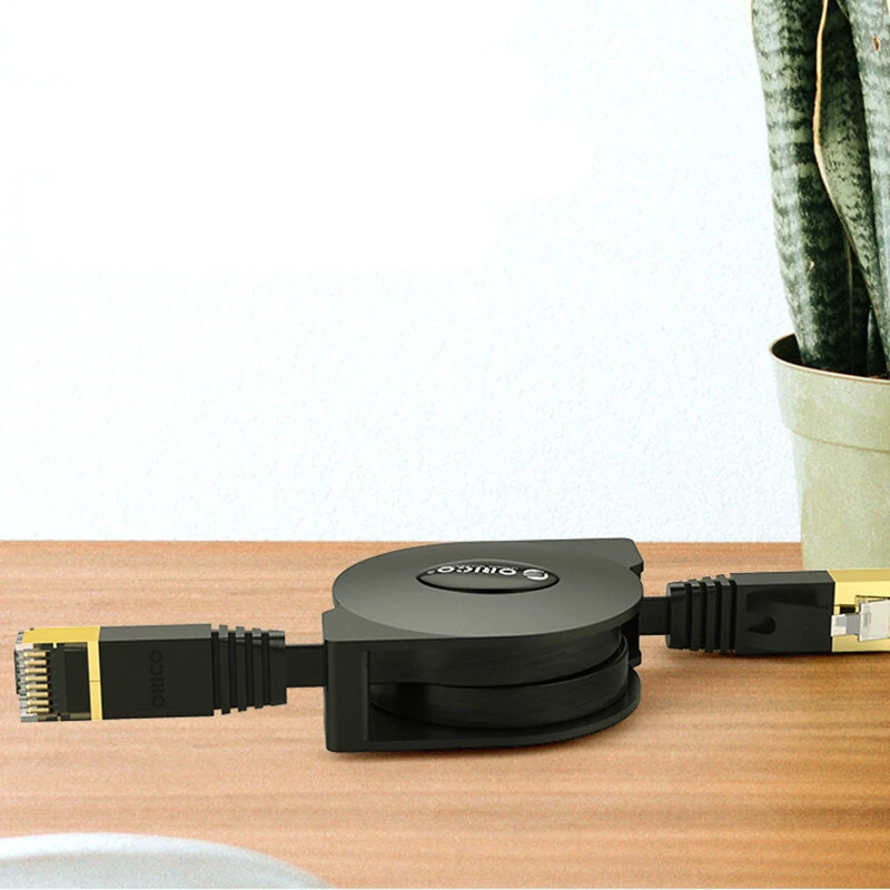 ORICO PUG-LGC6 2M Retractable Ethernet Cable Portable LAN Internet Network Cable 1000Mbps CAT-6 Network Cables for Laptop Router — view 4