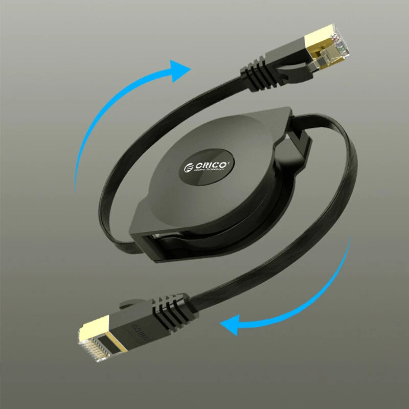 ORICO PUG-LGC6 2M Retractable Ethernet Cable Portable LAN Internet Network Cable 1000Mbps CAT-6 Network Cables for Laptop Router — view 7