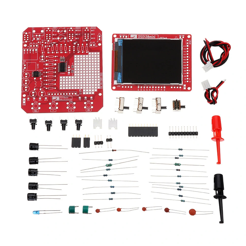Original JYETech 13805K DSO138mini DIY Digital Oscilloscope Kit SMD Pre-soldered 200KHz 3.5V-6V DC — JYETech