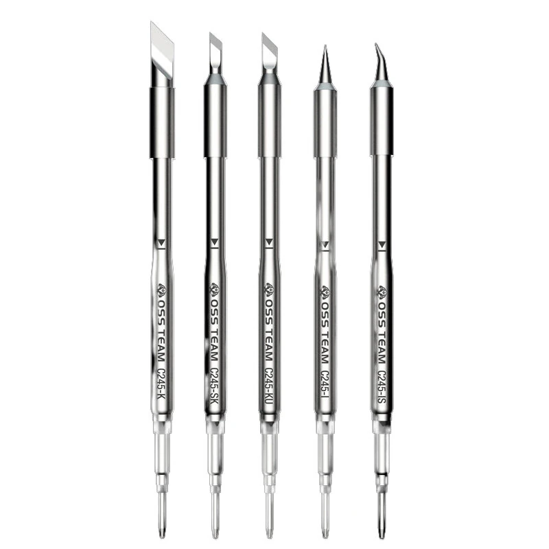 OSS TEAM C245 Soldering Iron Tips Oxygen-free Copper Base Rapid Heating System Nano Tin Plating Low Temperature Performance High Efficiency Solder — OSS