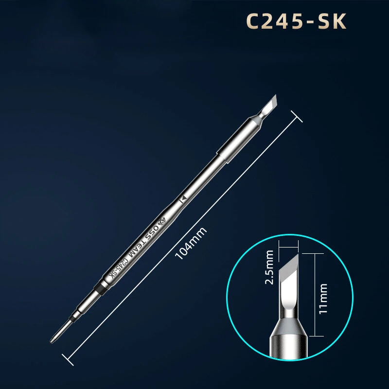 OSS TEAM C245 Soldering Iron Tips Oxygen-free Copper Base Rapid Heating System Nano Tin Plating Low Temperature Performance High Efficiency Solder — view 10