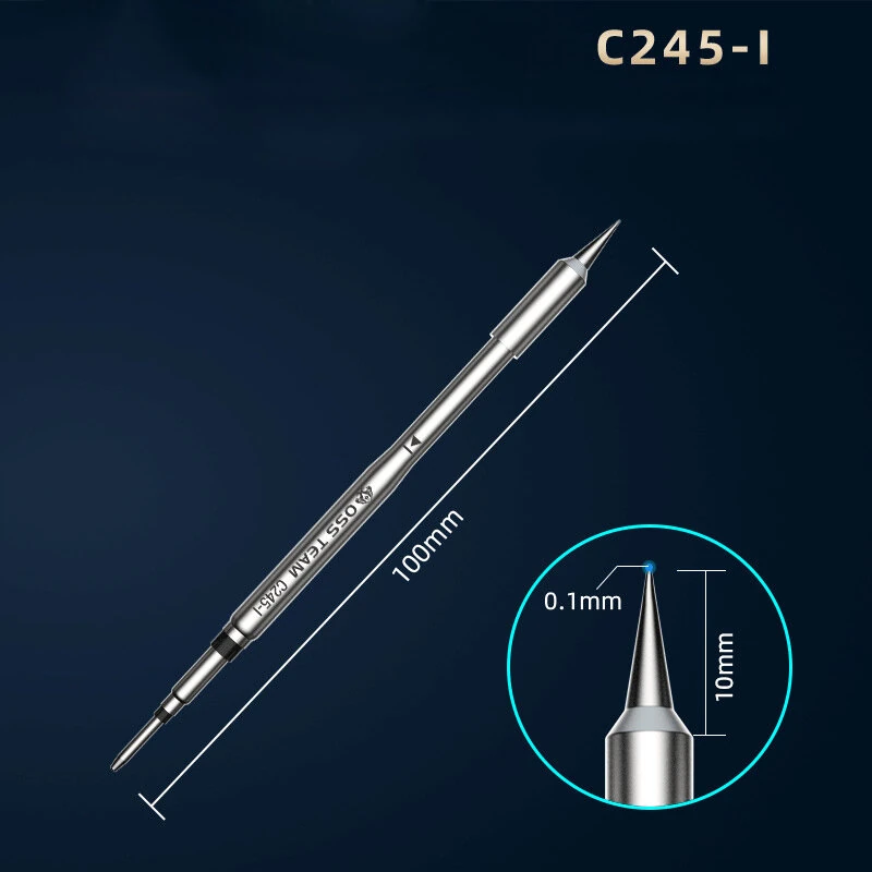 OSS TEAM C245 Soldering Iron Tips Oxygen-free Copper Base Rapid Heating System Nano Tin Plating Low Temperature Performance High Efficiency Solder — view 6
