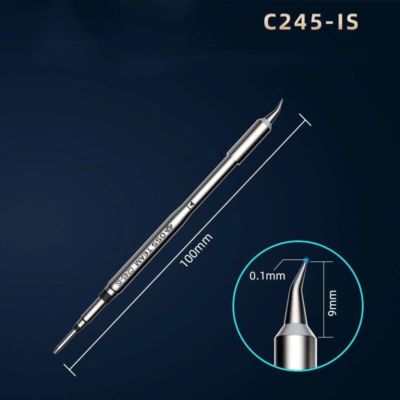 OSS TEAM C245 Soldering Iron Tips Oxygen-free Copper Base Rapid Heating System Nano Tin Plating Low Temperature Performance High Efficiency Solder — view 7
