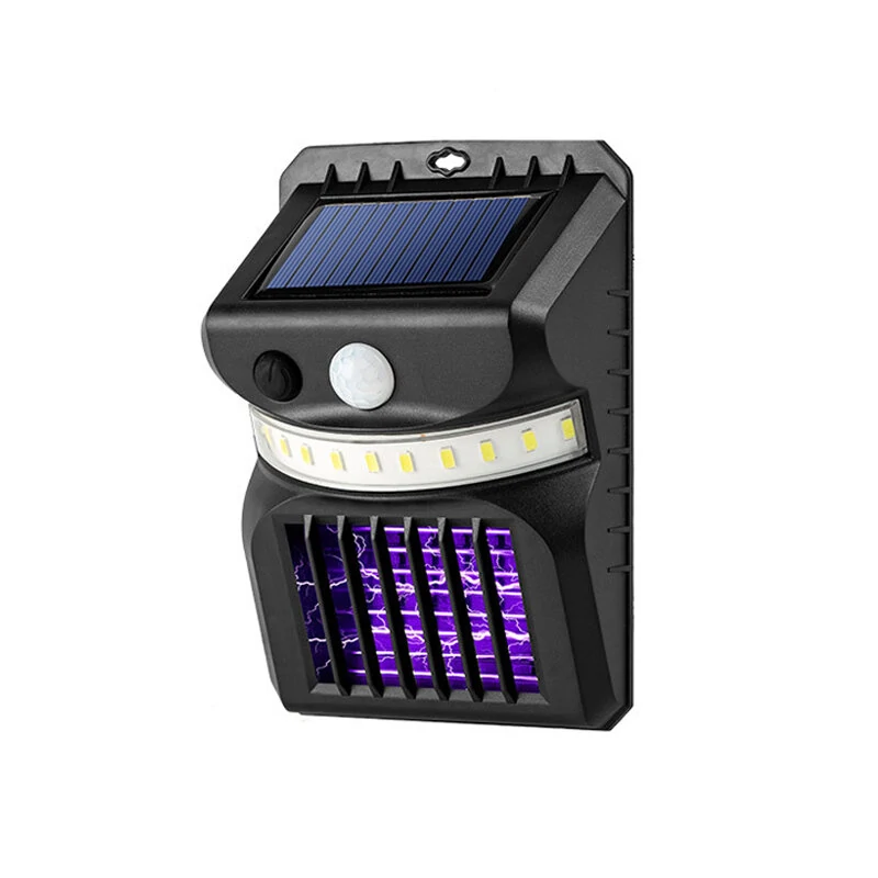Outdoor 26 LED Solar Lights Mosquito Bug Zapper Garden Wall Light 365nm Kill mosquitoes IR Sensor Security Lighting Waterproof Wall Street Lamp for Garden — view 11