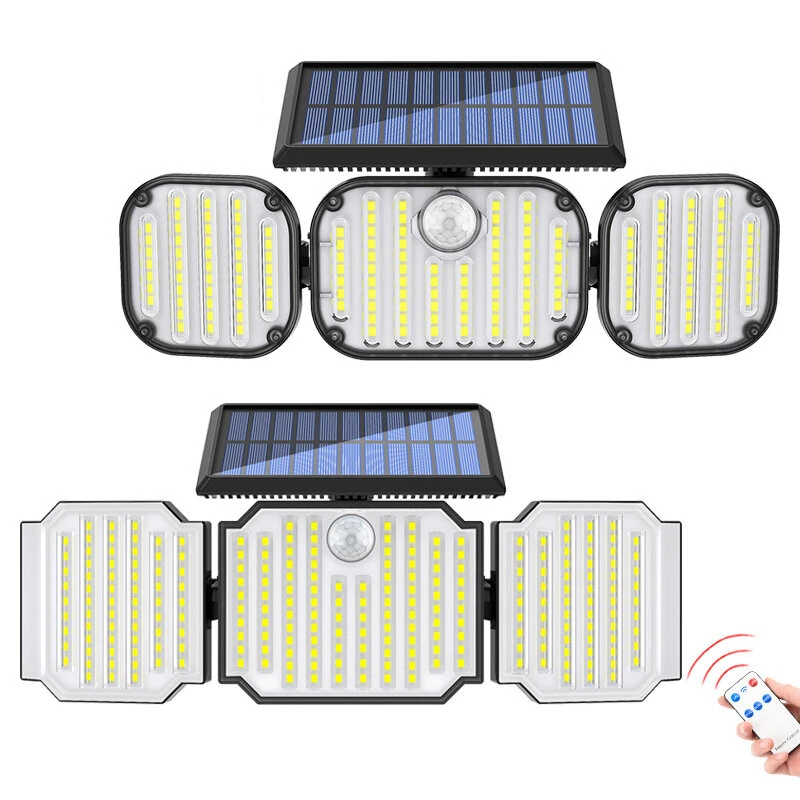 Outdoor 3 Gear Adjustable LED Solar Wall Lamp Multi-Angle Intelligent Induction Solar Motion Sensor Light Remote Control Lighting Wall Lamp — view 2