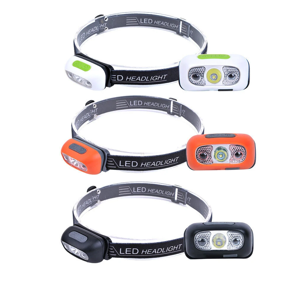 Outdoor Intelligent Sensing Headlight USB Charging Strong Bald Headlight LED Night Fishing Portable Night Running Light — view 7
