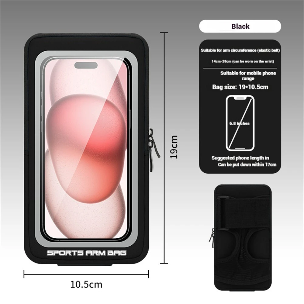 Outdoor Running Touchscreen 7'' Phone Arm Bag Wristpack Sports Waterproof Sweatproof Breathable Cycling Phone Pouch — view 6