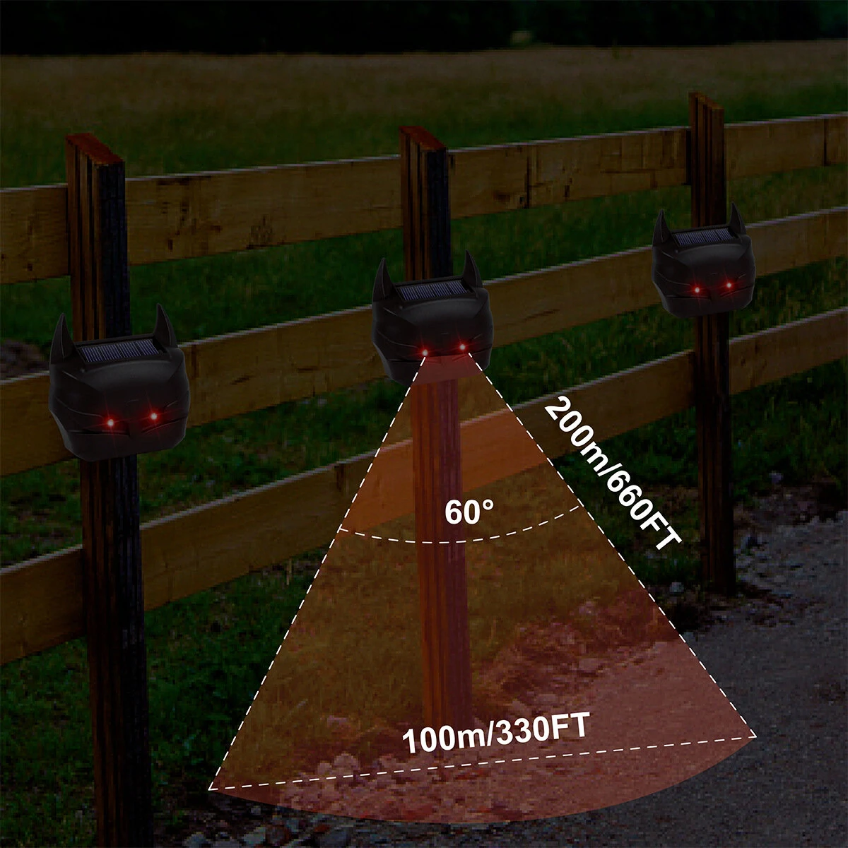 Outdoor Solar Animal Repellent Ultrasonic Infrared Bird Repellent Dog Repellent Mouse Repellent Built-In Light Sensor  IP44 Waterproof — view 7