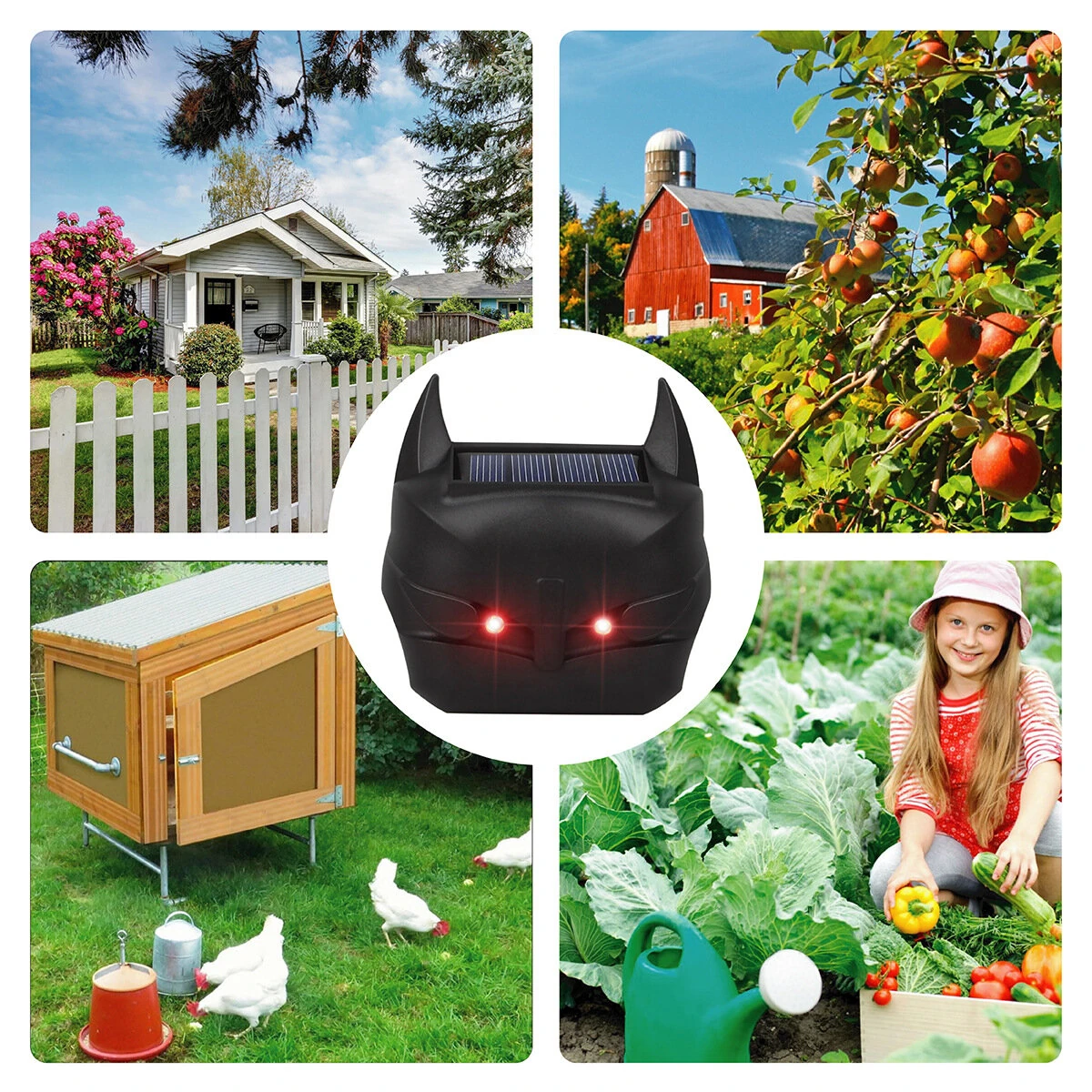 Outdoor Solar Animal Repellent Ultrasonic Infrared Bird Repellent Dog Repellent Mouse Repellent Built-In Light Sensor  IP44 Waterproof — view 8