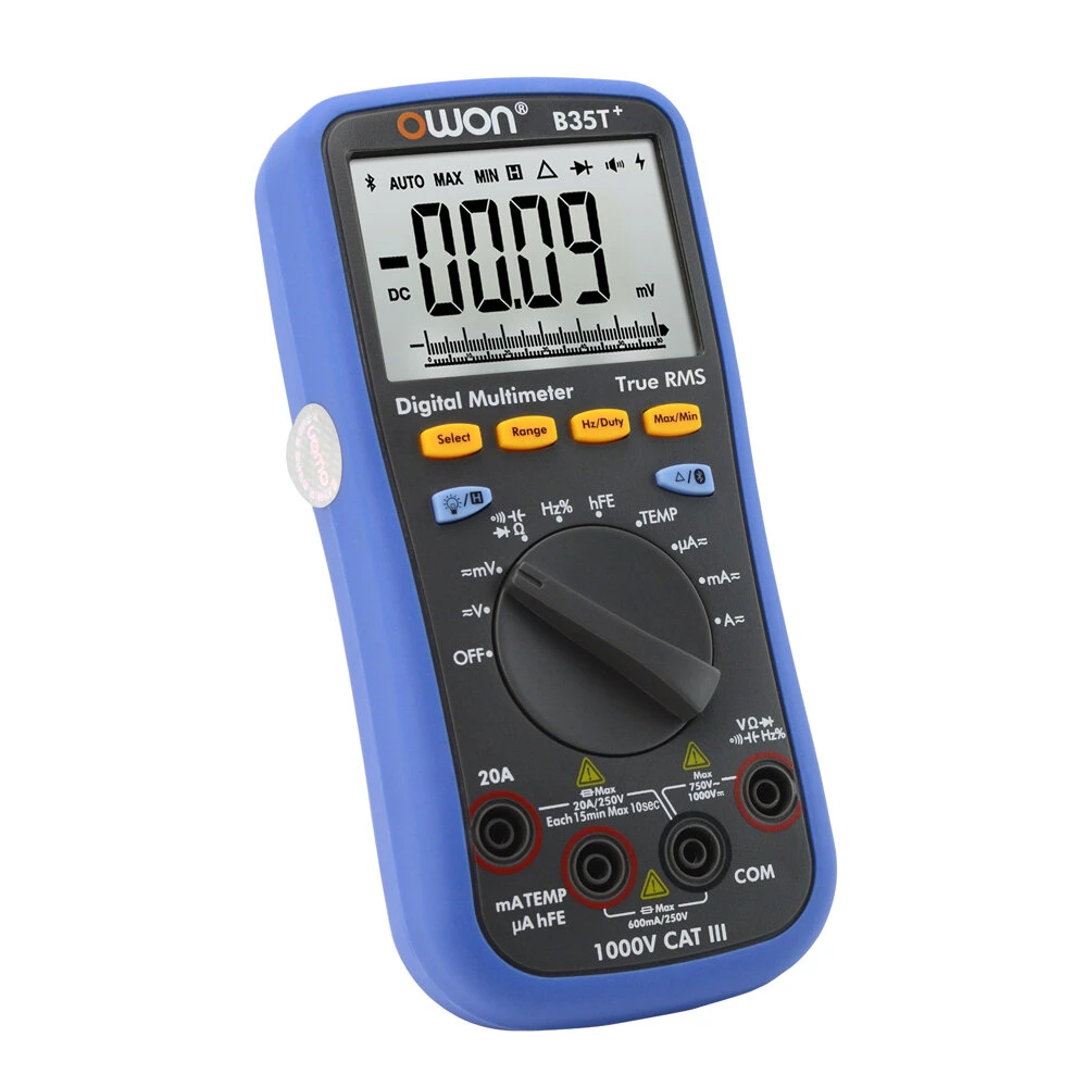 OWON B35T+ True RMS Bluetooth Digital Multimeter Datalogger+Multimeter+Temperature meter 3 in 1 Multi-Connection Offline Record — view 3