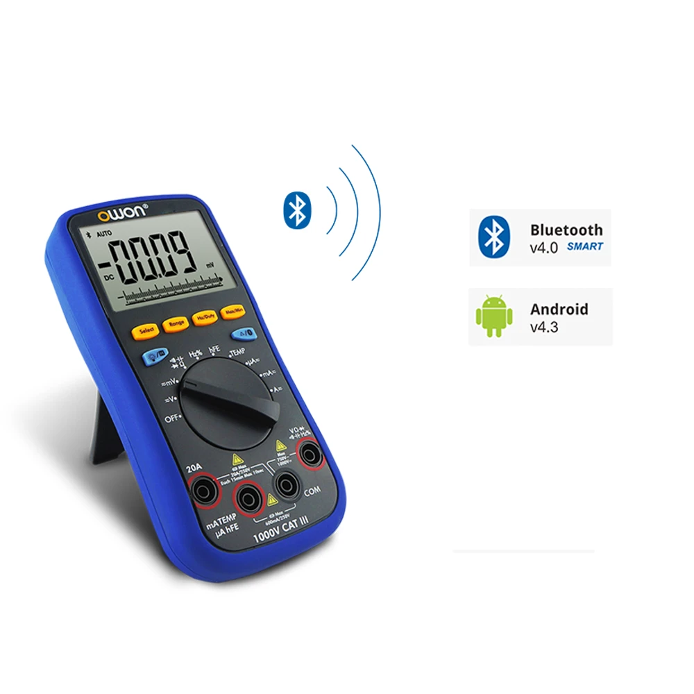 OWON B35T+ True RMS Bluetooth Digital Multimeter Datalogger+Multimeter+Temperature meter 3 in 1 Multi-Connection Offline Record — view 4