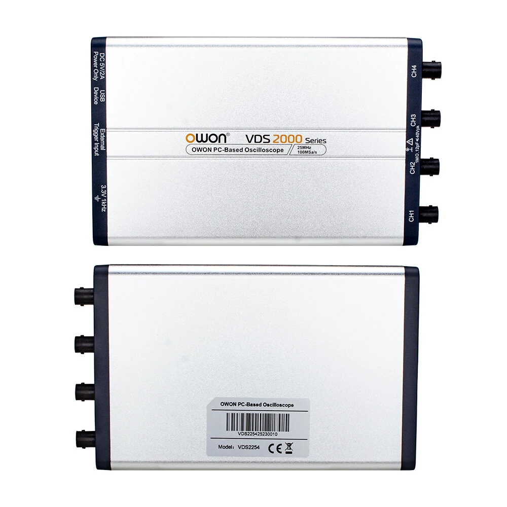 OWON VDS2000 Series PC Oscilloscope 25MHz Bandwidth 100MSa/s Sampling Rate Multi-Platform Compatible USB Interface 8-Bit Vertical Resolution — view 4