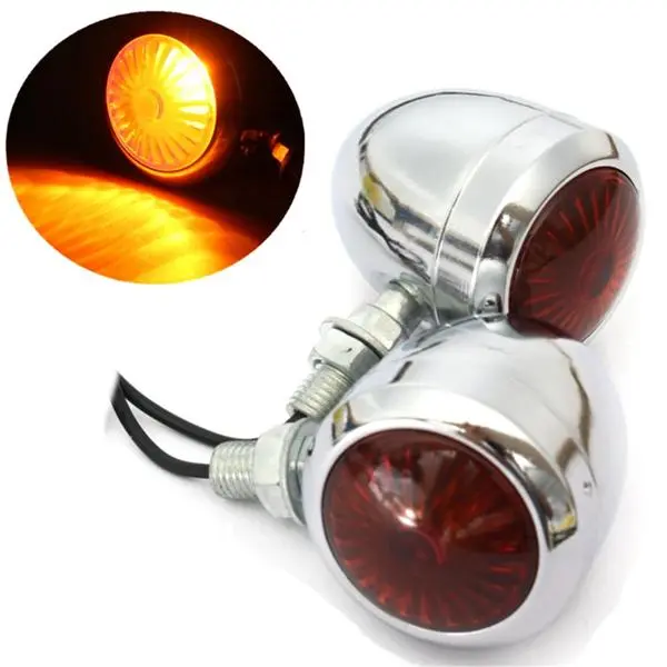 Pair 12V Motorcycle Turn Signal Indicator Light Lamp For Harley — view 2