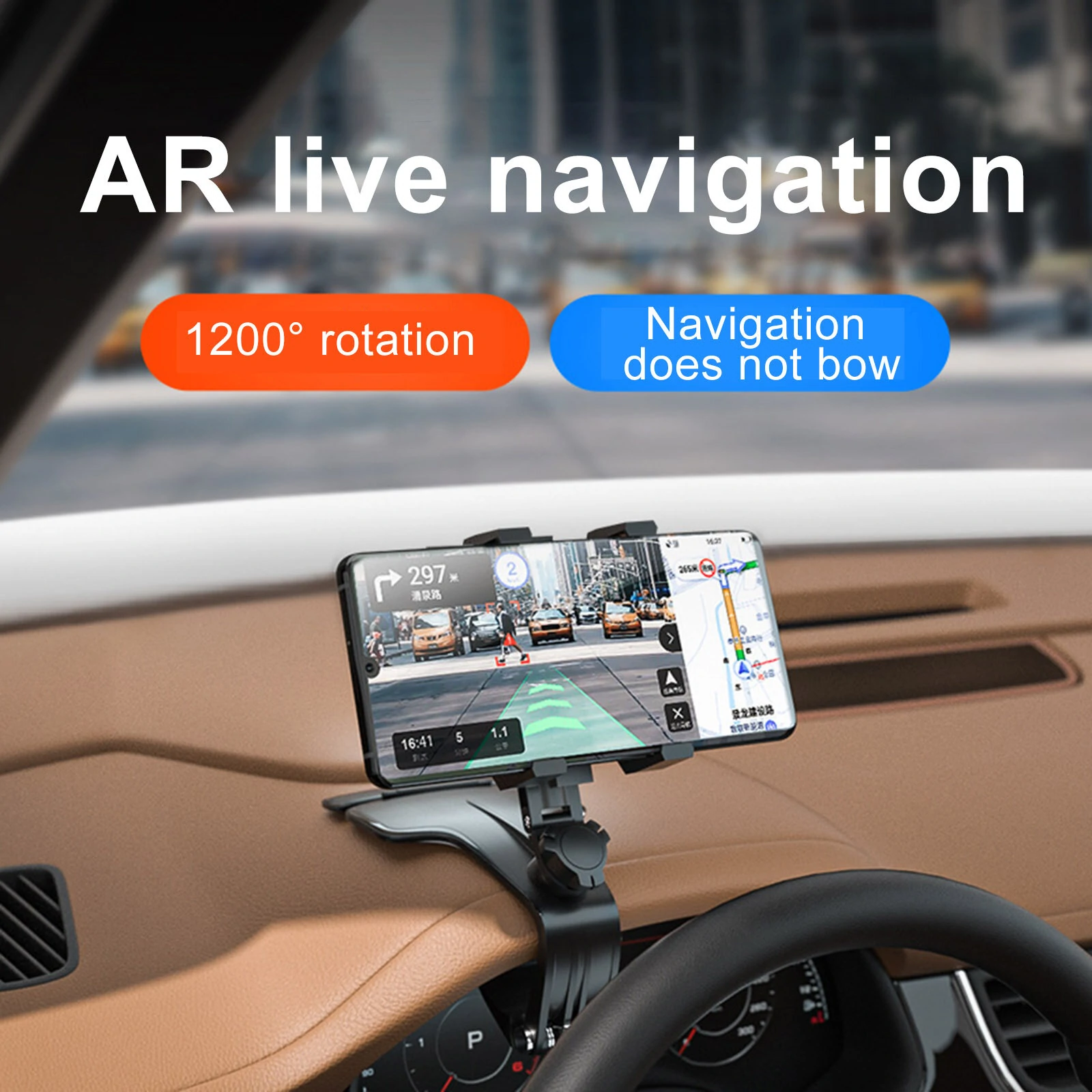 Parking Number Car Mobile Phone Holder Bracket Upgrade Multi-functional Vehicle With Navigation Rotating Car Dashboard Mobile Phone Bracket — view 7