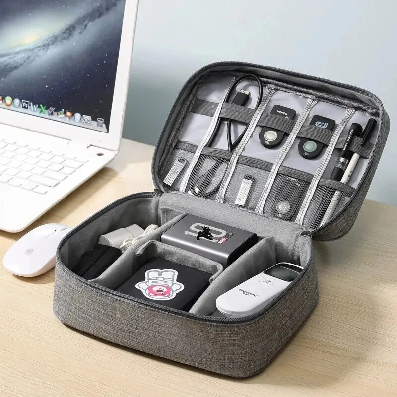 Phone Cord Protector Cable Management Organizer Digital Product Storage Bag Cable Management Cable Organizer Cord Hider — view 3