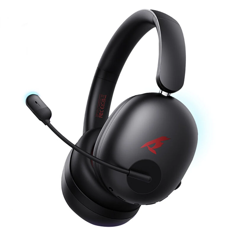 PICUN UG-10A Gaming Headset Wireless bluetooth V6.0 Headphone ANC -56dB Deep Noise Cancelling 40mm Composite Dynamic Driver 360° Spatial Audio 100H Battery Life RGB Effect 3.5mm AUX E-sports Gamer Headphones with HD Mic — PICUN