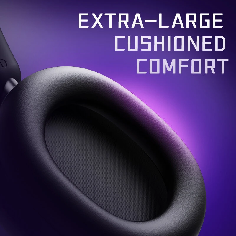 PICUN UG-10A Gaming Headset Wireless bluetooth V6.0 Headphone ANC -56dB Deep Noise Cancelling 40mm Composite Dynamic Driver 360° Spatial Audio 100H Battery Life RGB Effect 3.5mm AUX E-sports Gamer Headphones with HD Mic — view 7