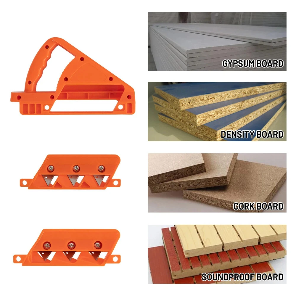 Plasterboard Quick Cutter Gypsum Board Hand Plane for Precise Drywall Edge Chamfering at 45°/60° Woodworking Trimmer Hand Tools — view 5