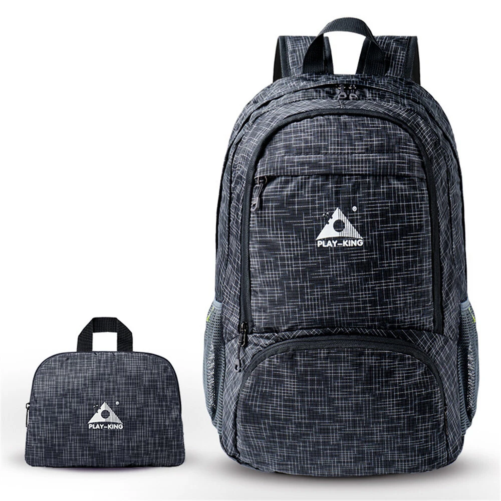 PLAYKING Lightweight Nylon Foldable Backpack Waterproof Outdoor Sport Camping Hiking Travel Folding Bags — PLAY-KING