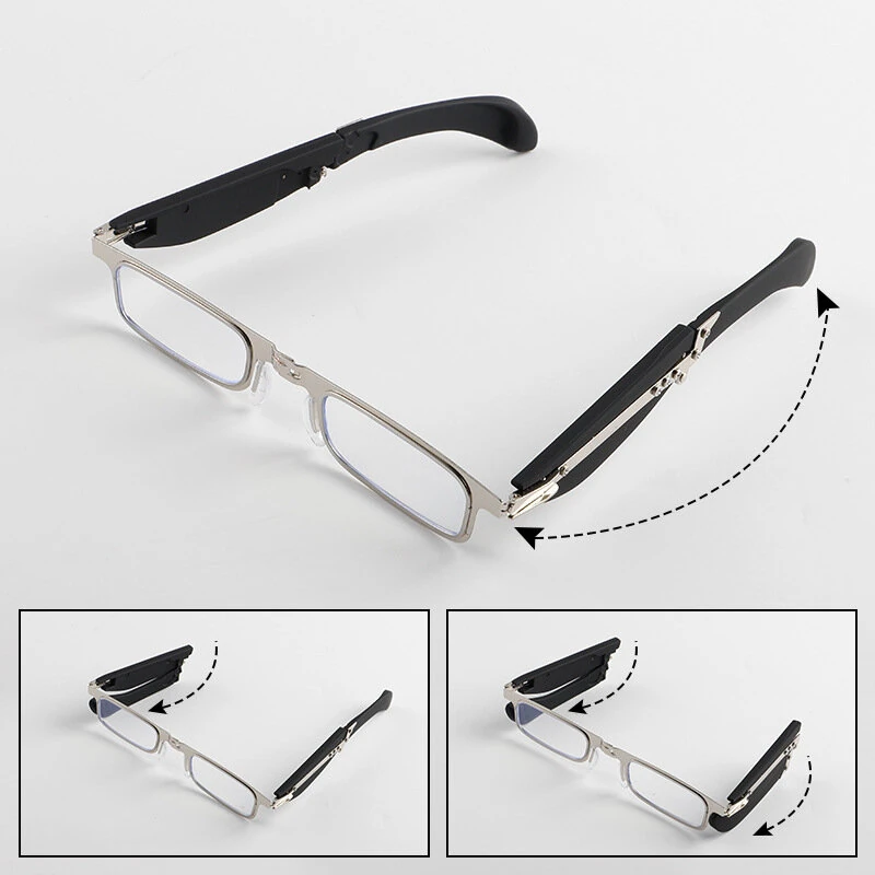 Pocket Folding Reading Glasses with Case Portable Anti-Blue Light Presbyopia Glasses Elderly Eyewear Eyeglasses — view 3