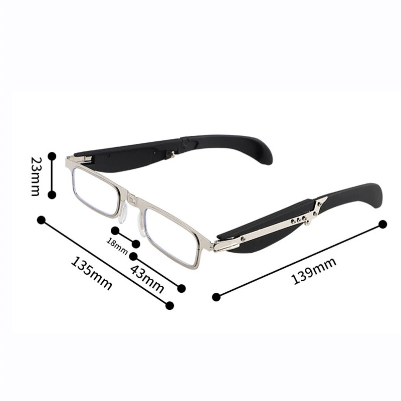Pocket Folding Reading Glasses with Case Portable Anti-Blue Light Presbyopia Glasses Elderly Eyewear Eyeglasses — view 4