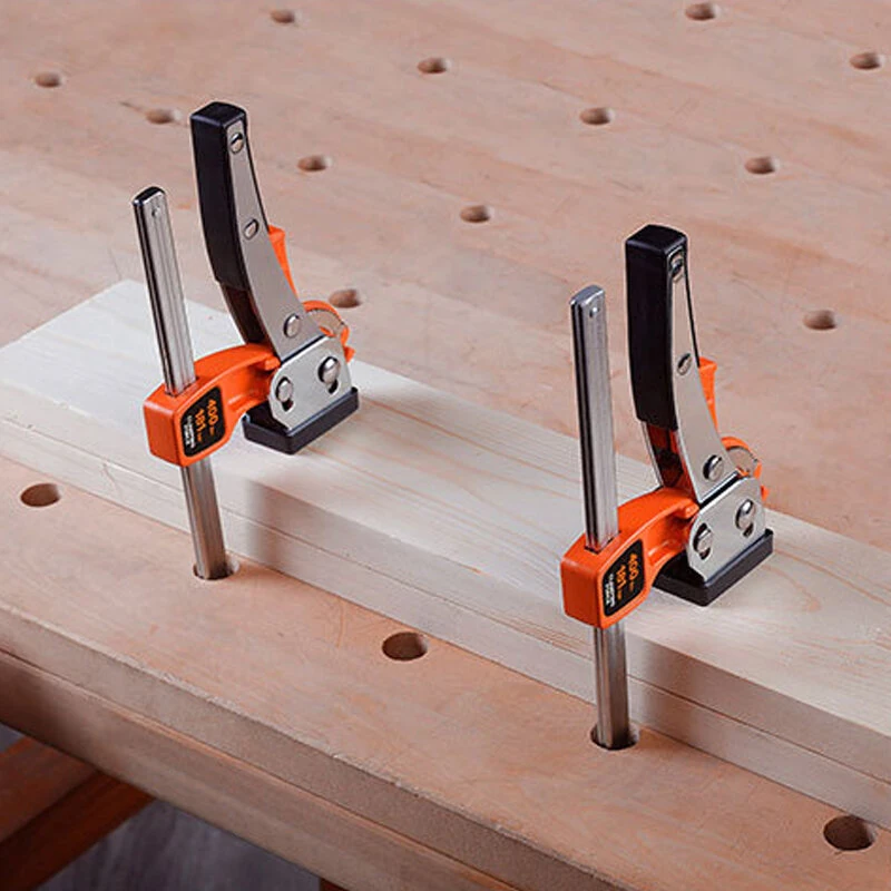 PonyJorgensen Quick Ratcheting MFT Bench Dog Clamp Track Saw Guide Rail Clamp 181kg Clamping Force for Makita Protool Metabo Festool DeWalt Guide Rail — view 2