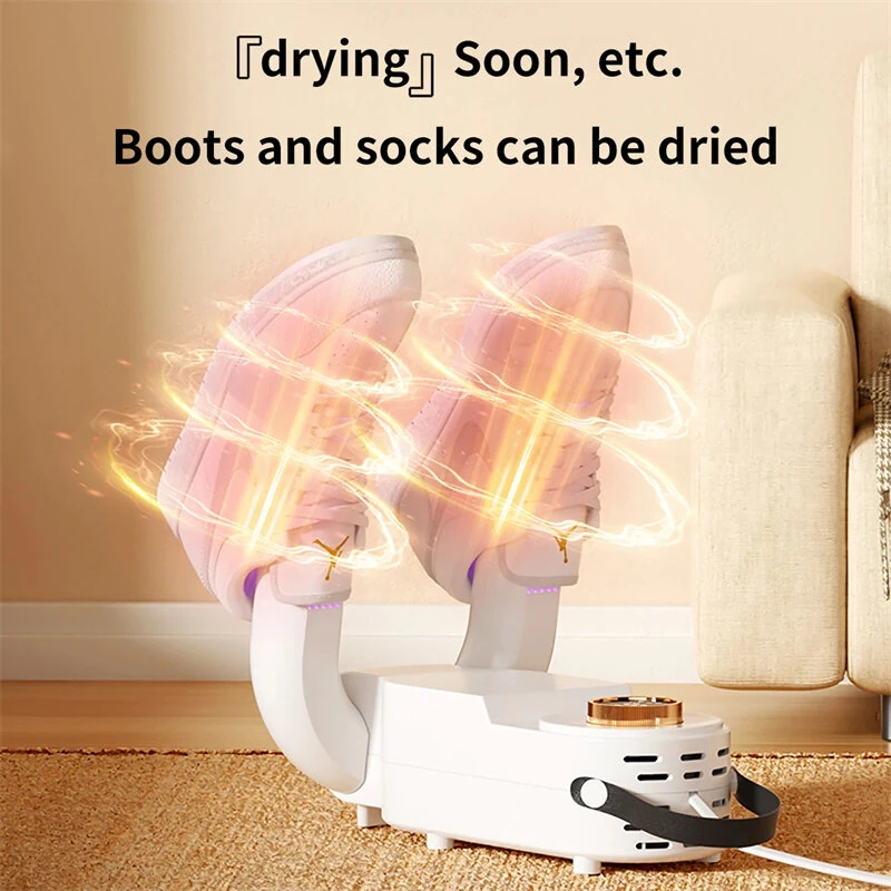 Portable Electric Shoe Dryer with Timer and Handle Multi Functional Boot Dryer Constant Temperature and Fast Drying for Socks and Gloves Rainy Seasons — view 3