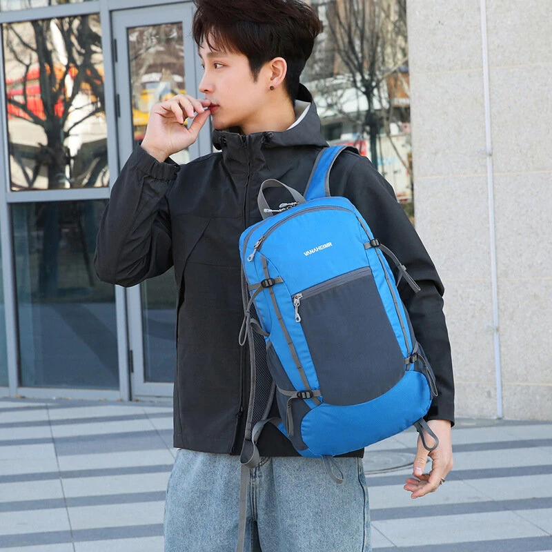 Portable Folding Waterproof Backpack Mountaineering Bag Ultralight Outdoor Climbing Cycling Travel Hiking Daypack — view 5