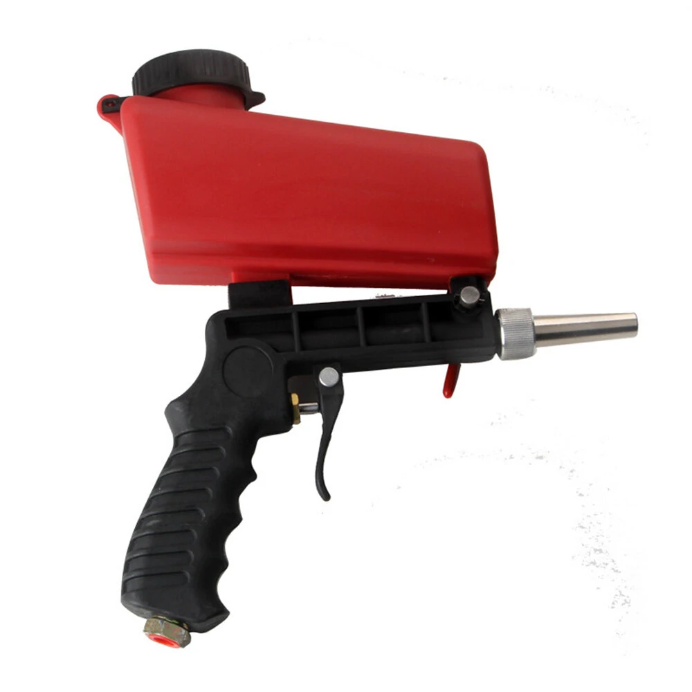 Portable Gravity Pneumatic Sandblasting Gun 90psi High-Pressure Adjustable Flow Large Capacity Versatile for Small Air Blasting & Derusting — view 3
