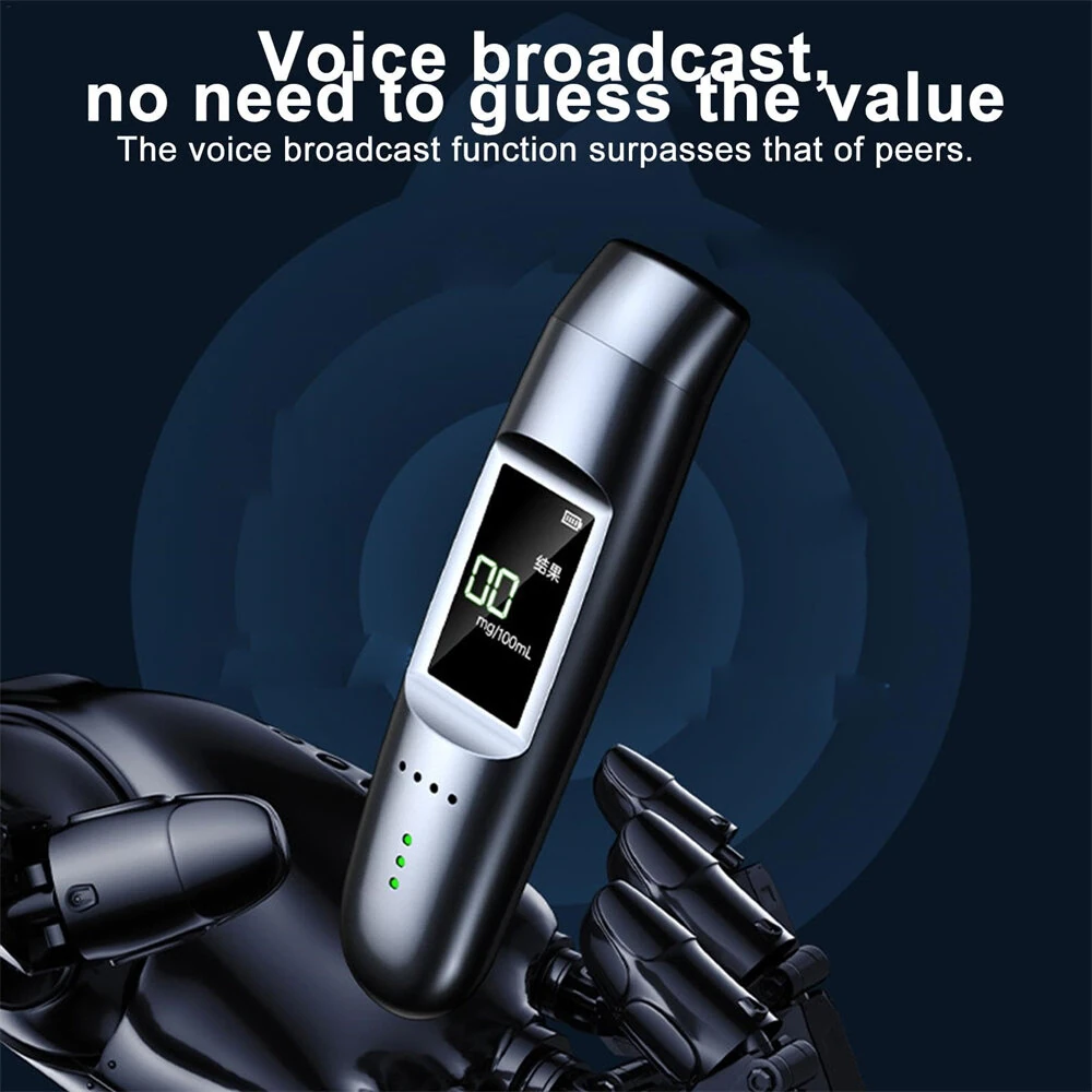 Portable High Precision Alcohol Breathalyzer for Accurate DUI Testing Innovative Driving Safety Gadget — view 3